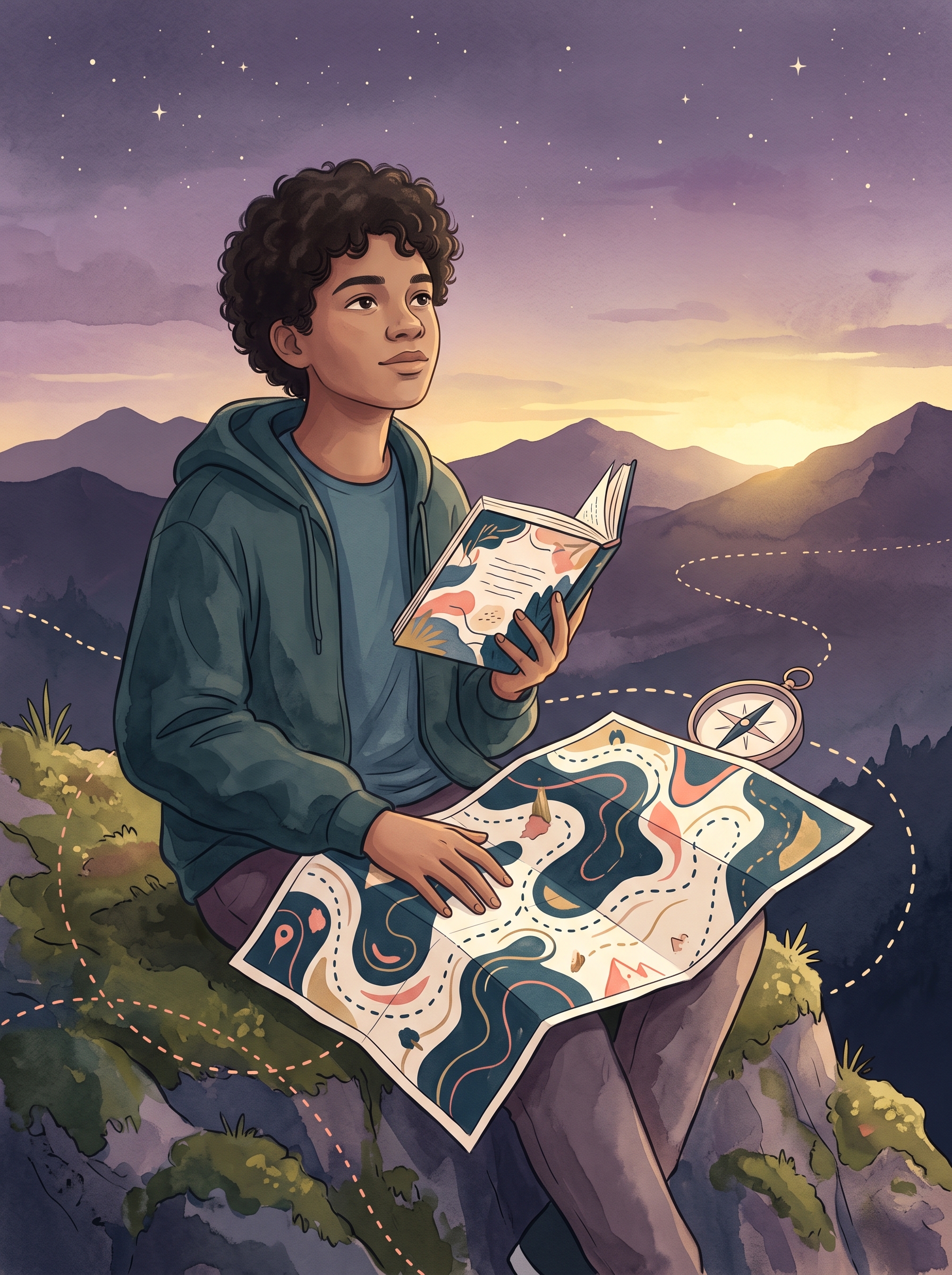 Ilustración de Mi Mapa Personal, etapa de 13–16 años